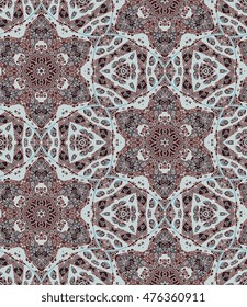 Ethnic seamless pattern with flowers and paisley - 5. Indian, arabic, moroccan motives.