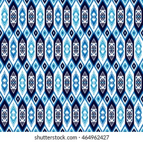 Ethnic seamless pattern with folk print. Stylized Uzbek silk textile