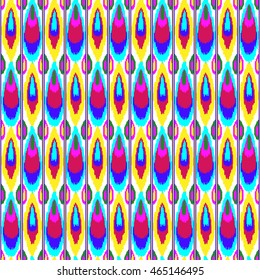 Ethnic seamless pattern with folk print. Stylized handmade textile