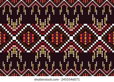 Ethnic seamless pattern. Freehand floral geometric motifs stripes print. Hand drawn Vector illustration.Traditional African abstract.ethnic vector background.Mosaic with Classic Greek Ornament.