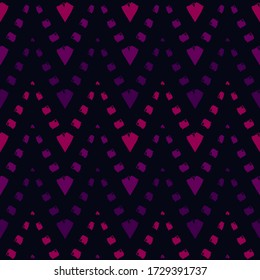 Ethnic seamless pattern. Freehand horizontal zigzag chevron stripes print. Boho chic design background. Indigenous, tribal style wallpaper. Brush strokes, handdrawn geometric ornament. Vector abstract