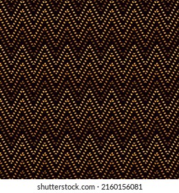 Ethnic seamless pattern. Freehand horizontal zigzag chevron stripes print. Boho chic design background. Indigenous, tribal style wallpaper. Brush strokes, handdrawn geometric ornament. Vector abstract