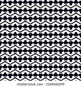 Ethnic seamless pattern. Freehand horizontal zigzag chevron stripes print. Boho chic design background. Indigenous, tribal style wallpaper. Brush strokes, handdrawn geometric ornament. Vector abstract