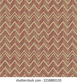 Ethnic seamless pattern. Freehand horizontal zigzag chevron stripes print. Boho chic design background. Indigenous, tribal style wallpaper. Brush strokes, handdrawn geometric ornament. Vector abstract