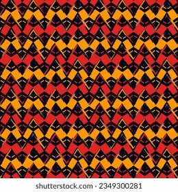 Ethnische nahtlose Muster. Freehand horizontale Zickzack-Chevron Streifen bedruckt. Boho chic Design Hintergrund. Indigene Tapeten im Stammesstil. Pinselstriche, handgezeichnete geometrische Ornamente. Vektorgrafik