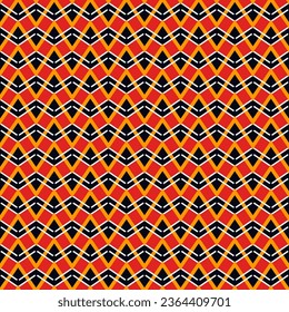 Ethnic seamless pattern. Freehand horizontal zigzag chevron stripes print. Boho chic design background. Indigenous, tribal style wallpaper. Brush strokes, handdrawn geometric ornament. Vector abstract