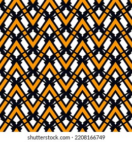 Ethnic seamless pattern. Freehand zigzag stripes print. Boho chic design background. Tribal wallpaper. Brush wavy lines. Handdrawn geometric ornament. Chevron backdrop. Indigenous image