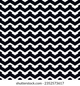 Ethnic seamless pattern. Freehand zigzag stripes print. Boho chic design background. Tribal style wallpaper. Brush wavy lines. Handdrawn geometric ornament. Chevron backdrop. Indigenous image.