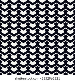 Ethnic seamless pattern. Freehand zigzag stripes print. Boho chic design background. Tribal style wallpaper. Brush wavy lines. Handdrawn geometric ornament. Chevron backdrop. Indigenous image.