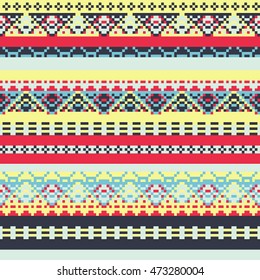 ethnic seamless pattern geometric design. sweater style. vector illustraton background