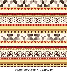 ethnic seamless pattern geometric design. sweater style. vector illustraton background
