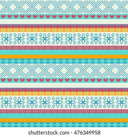 ethnic seamless pattern geometric design. sweater style. vector illustration background