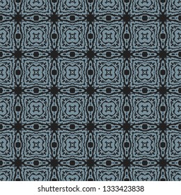 Ethnic seamless pattern. Geometric folklore design. Oriental motif. Ink printed ornament. Vector traditional pattern. 
