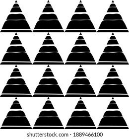 Ethnic seamless pattern of geometric shapes. Scribbles. Black and white color. Can be used for social media, posters, email, print, ads designs.