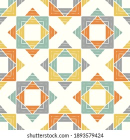 Ethnic seamless pattern of geometric shapes. Scribbles. Can be used for social media, posters, email, print, ads designs.