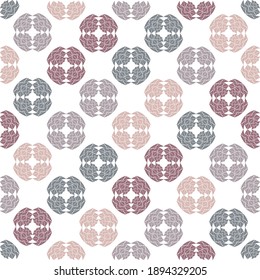 Ethnic seamless pattern of geometric shapes. Polka dots. Scribbles. Can be used for social media, posters, email, print, ads designs.