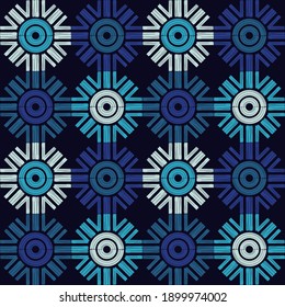 Ethnic seamless pattern of geometric shapes. Scribbles. Can be used for social media, posters, email, print, ads designs.