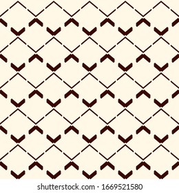 Ethnic seamless pattern. Geometric surface print. Repeated chevrons, zigzag lines, diamonds motif background. Tribal, native americans ornamental wallpaper. Boho chic vector digital paper
