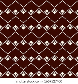 Ethnic seamless pattern. Geometric surface print. Repeated chevrons, zigzag lines, diamonds motif background. Tribal, native americans ornamental wallpaper. Boho chic vector digital paper