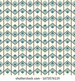 Ethnic seamless pattern. Geometric surface print. Repeated chevrons, zigzag lines, diamonds motif background. Tribal, native americans ornamental wallpaper. Boho chic vector digital paper