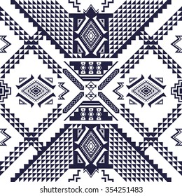 Ethnic seamless pattern with geometrical elements