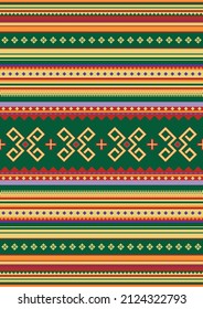 Ethnic seamless pattern. Ethnic geometrical ornament in bright colors. Mexican blanket, rug with tribal navajo pattern. Vector illustration