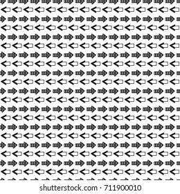Ethnic seamless pattern. Hand Drawn Doodle Arrow. Tribal geometric Ornamental pattern. Ethnic texture. Abstract Traditional decorative ornament
