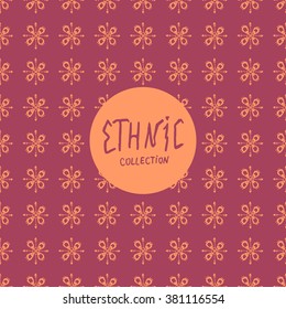 Ethnic seamless pattern hand sketched on white background. Trendy Navajo print for t-shirt, invitation, cards, posters and more

