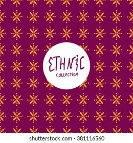 Ethnic seamless pattern hand sketched on white background. Trendy navajo print for t-shirt, invitation, cards, posters and more