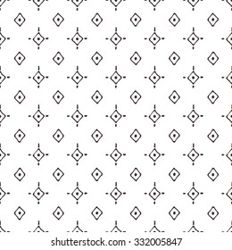 Ethnic seamless pattern.  Hand-drawn geometric print.  Decorative background for cards, invitations, packaging, textiles, wallpapers.