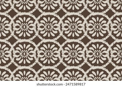 Ethnic Seamless Pattern Ikat geometric Indian style.Tribal ethnic texture. seamless circle pattern in Aztec style.Indian, Gypsy, and African rug. Bohemian.