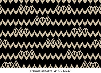 Ethnische nahtlose Muster Ikat geometrischen indischen Stil.Tribal ethnische Textur. nahtlos gestreiftes Muster im aztekischen Stil. Indischer, Zigeuner und afrikanischer Teppich. Bohemian.