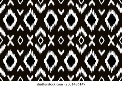 Ethnic Seamless Pattern Ikat geometric Indian style.Tribal ethnic texture. seamless striped pattern in Aztec style.Indian, Gypsy, and African rug. Bohemian.