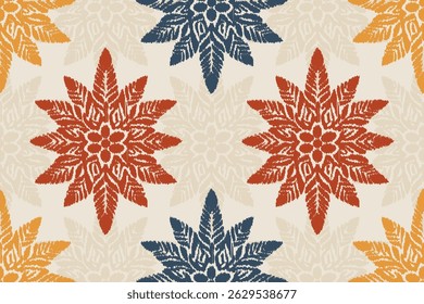 Ethnic Seamless Pattern Ikat geometric Indian style.Tribal ethnic texture. seamless striped pattern in Aztec style.Indian, Gypsy, and African rug. Bohemian.	
