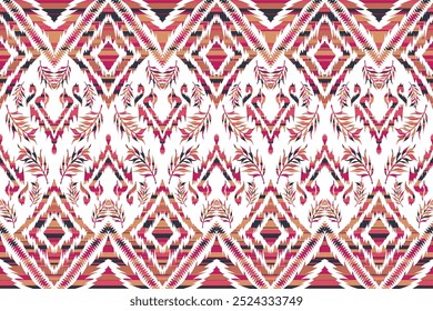 Patrón étnico sin fisuras Ikat estilo indio. patrón étnico tradicional. "Este contenido fue creado utilizando herramientas de dibujo de Vectores y software, no generado por IA"
