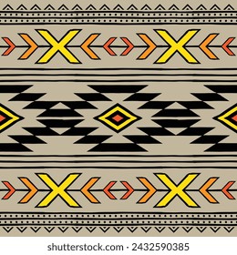Ethnic seamless pattern illustration vector design