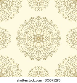 Ethnic seamless pattern. Lace pattern design. Hand drawn vector background. Can be used for textile design, web page background, surface textures, wallpaper