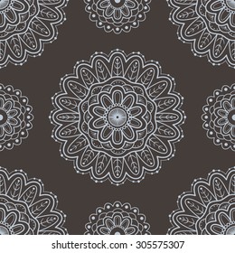 Ethnic seamless pattern. Lace pattern design. Hand drawn vector background. Can be used for textile design, web page background, surface textures, wallpaper