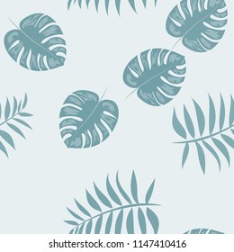 Ethnic seamless pattern with leaves.