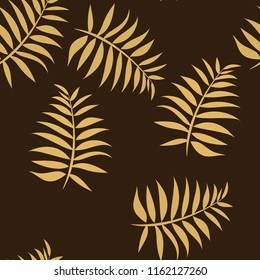 Ethnic seamless pattern with leaves.