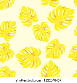 Ethnic seamless pattern with leaves in the form of hearts.