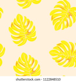 Ethnic seamless pattern with leaves in the form of hearts.