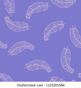 Ethnic seamless pattern with leaves in the form of hearts.