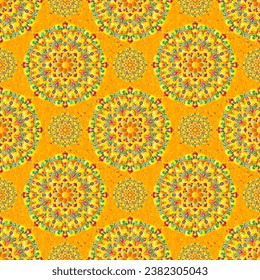 Ethnic seamless pattern  with mandala 