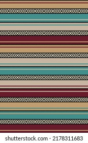 Ethnic seamless pattern. Mexican blanket ornament. Serape design. Vector illustration. Southwest design.