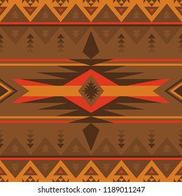 Ethnic seamless pattern. Native Southwest American, Indian, Aztec textiles. Navajo and Pueblo print.