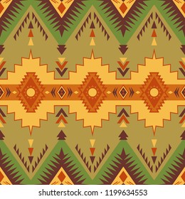 Ethnic seamless pattern. Native Southwest American, Indian, Aztec textiles. Navajo print.