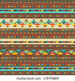 Ethnic seamless pattern in native style.