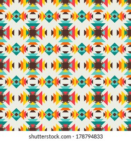 Ethnic seamless pattern in native style.