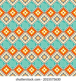 Ethnic Seamless Pattern In Native Style, Folk Design, Tribal Pattern, Ethnic Decorative